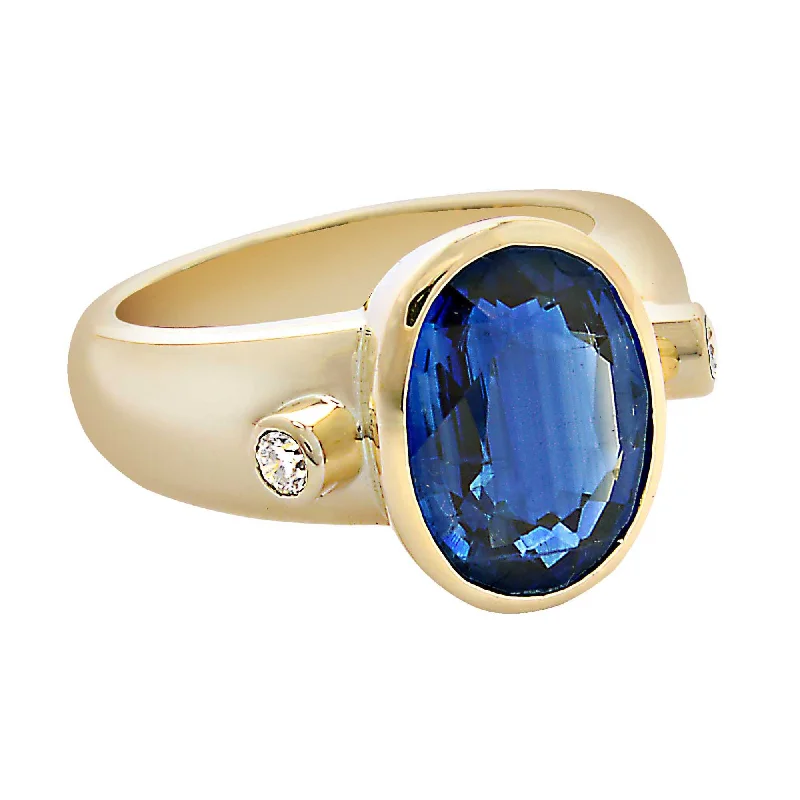 Ladies rings cosmic elegance -Ring-Kyanite and Diamond