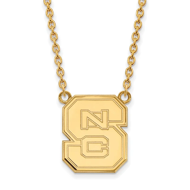 ladies-bohemian-box-necklaces-14k Gold Plated Silver North Carolina Pendant Necklace