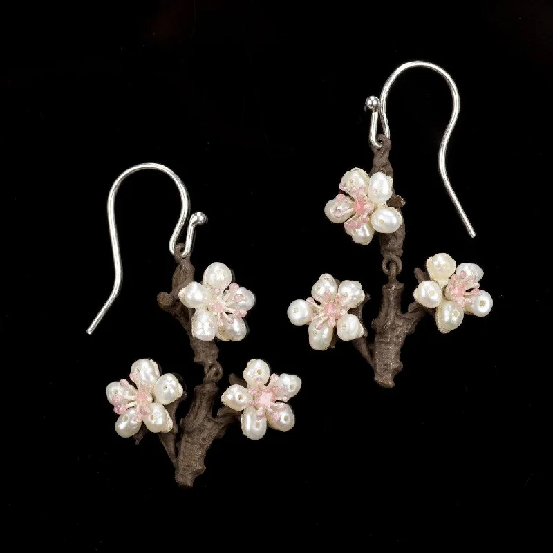 Ladies earrings with whisker studs -Cherry Blossom Earrings - Twigs