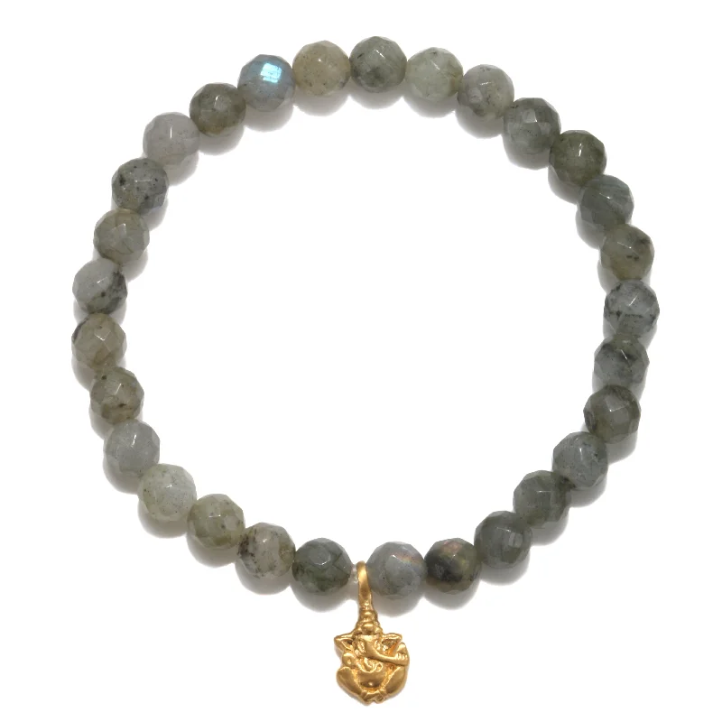 ladies-pearl-silver-bracelets-Ganesha Hindu God, Pursuit of Success Bracelet