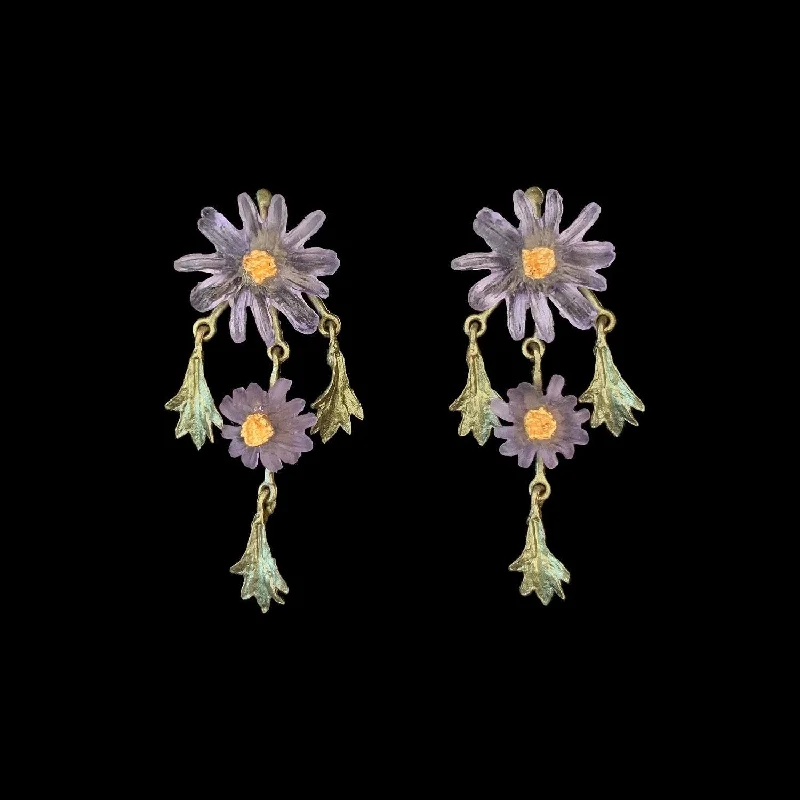 Ladies earrings with frost zircon -Aster Earrings - Statement