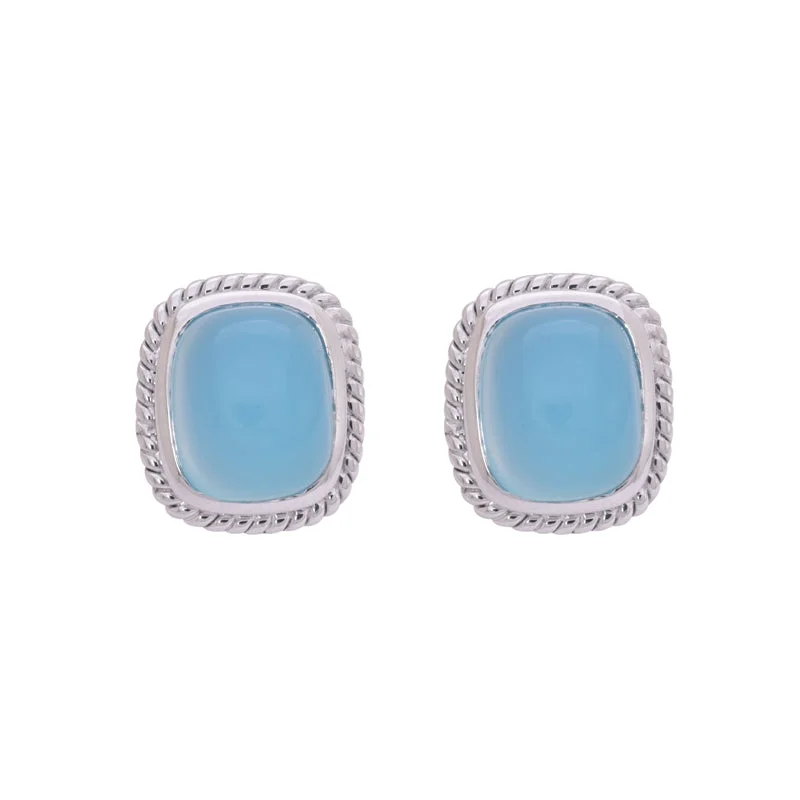 Ladies earrings for digital pros -Earrings- Chalcedony in Silver