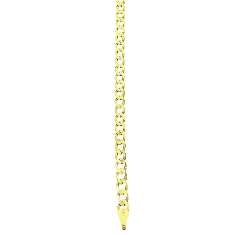 ladies-diamond-wire-bracelets-Curb-Link Bracelet of 9 kt Yellow Gold