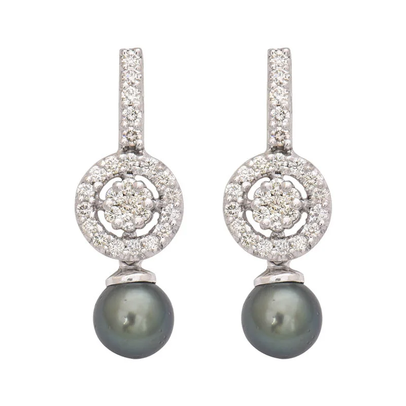 Ladies earrings for squad gifts -Earrings- South Sea Pearl and Diamond