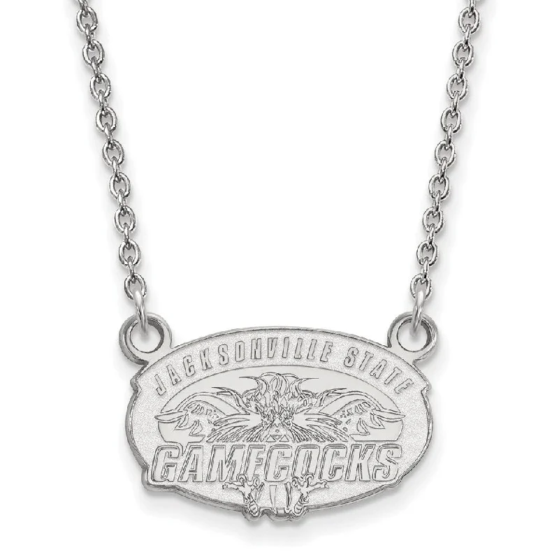 ladies-ethnic-rose-gold-necklaces-10k White Gold Jacksonville State Small Pendant Necklace