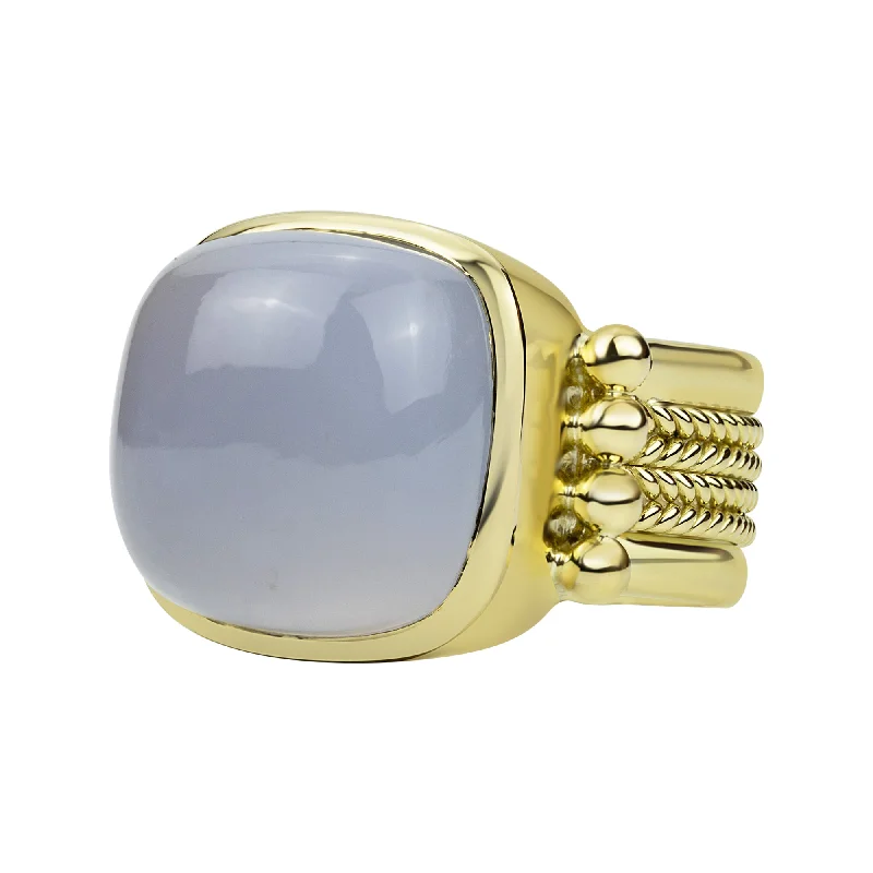 Ladies rings for friend vibes -Ring - Chalcedony