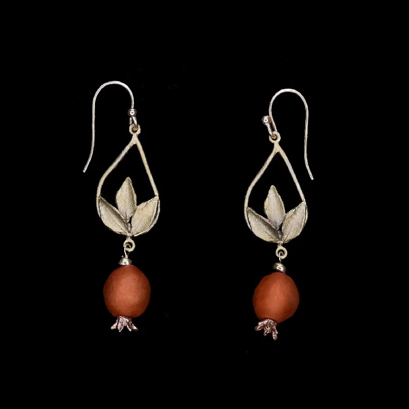 Ladies earrings fancy elegance -Pomegranate Earrings - Tear Drop