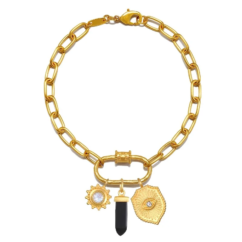 ladies-moon-gold-bracelets-Taryn Truly Protect Your Power Charm Bracelet Set 