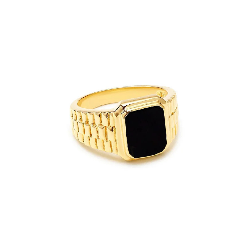 Ladies rings cool elegance -THE ONYX VALINE RING