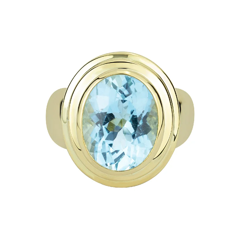 Ladies rings for spa vibes -Ring - Blue Topaz