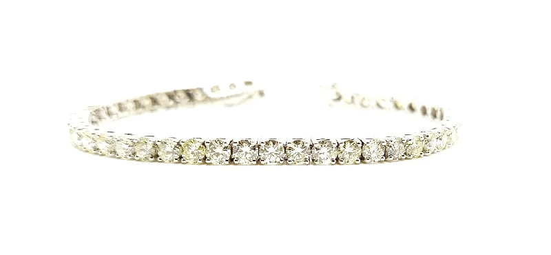 ladies-star-braided-bracelets-Diamond Tennis Bracelet in 14k White Gold Ad No. 0997