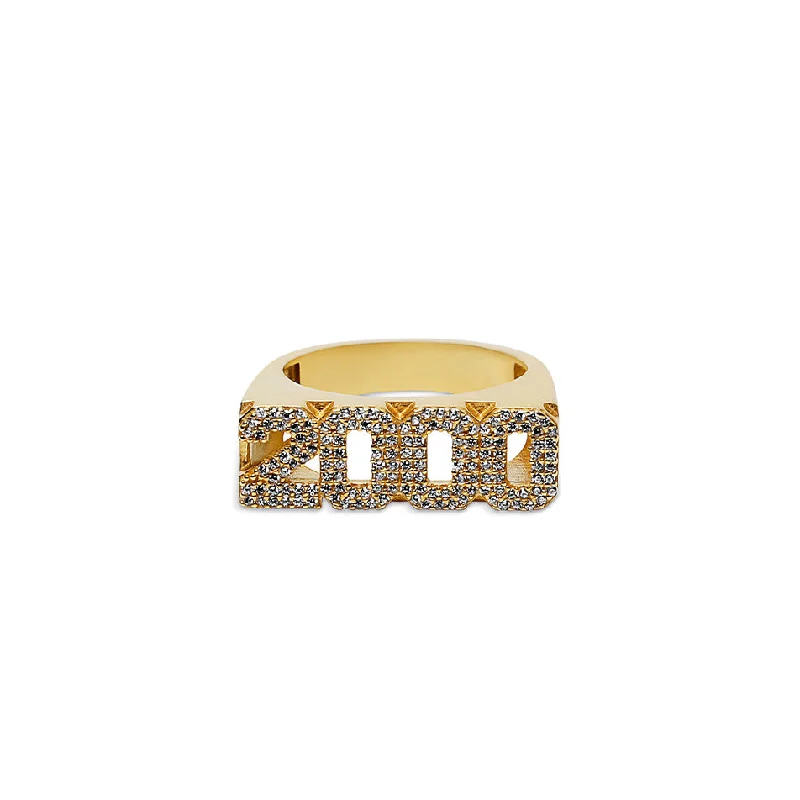 Ladies rings subtle bands -THE ICED OUT YEAR RING