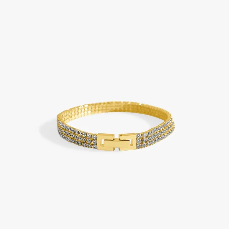 ladies-unique-gold-bracelets-Pave Gems Bracelet in Gold