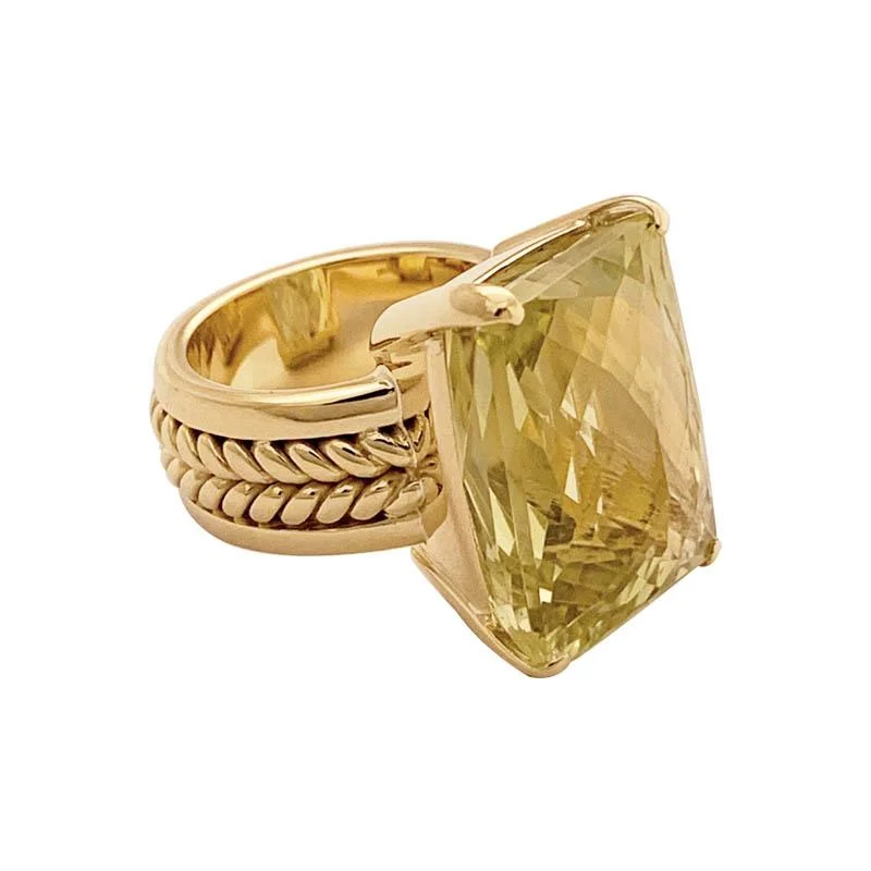 Ladies rings unique charm -Repair - Ring - Lemon Quartz (2199G)