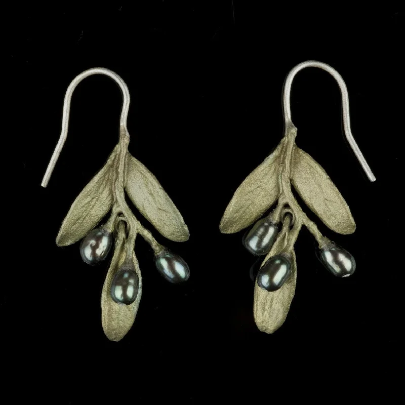 Ladies earrings with trove drops -Olive Earrings - Wire Drop