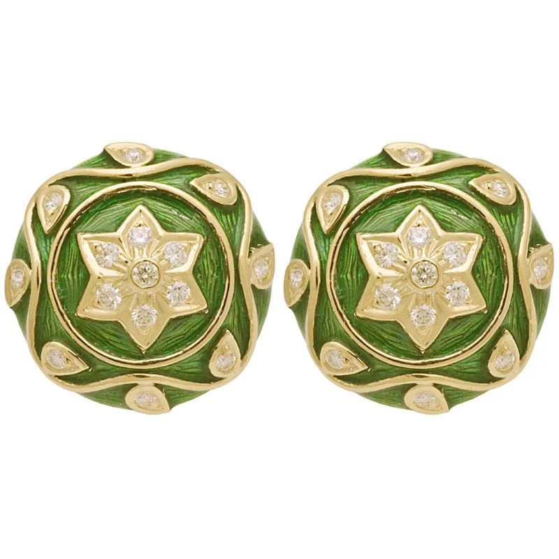 Ladies earrings multi-drop elegance -Earrings-Diamond (Enamel)  (2133G)