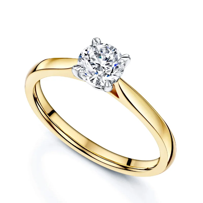 Ladies engagement rings for stage love -Simply Solitaire Collection 18ct Yellow Gold Diamond Solitaire Engagement Ring GIA Certified 0.70 Carat