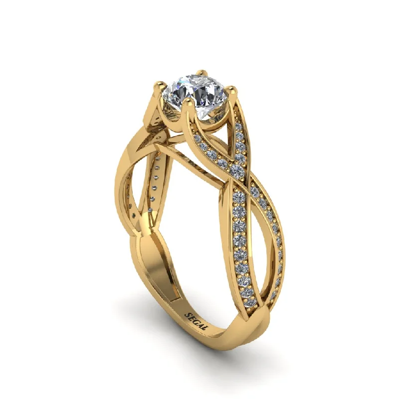 Ladies engagement rings cute brilliance -Diamond Eternal Twist Engagement Ring - Maisie No. 1