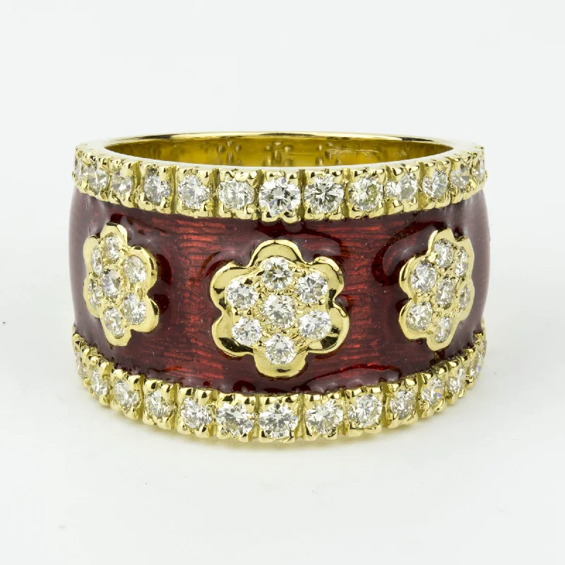 Ladies rings with ring motifs -Ring- Diamond (enamel)