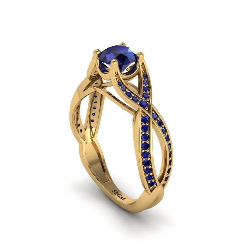 Ladies engagement rings for winter romance -Sapphire Eternal Twist Engagement Ring - Maisie No. 73