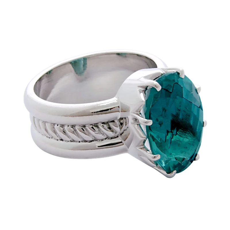 Ladies rings elegant charm -Ring-Fluorite