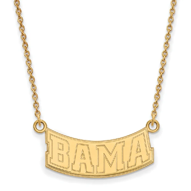 ladies-bohemian-link-necklaces-14k Yellow Gold U of Alabama Small Pendant Necklace