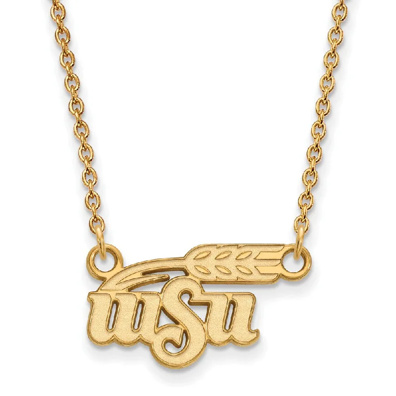 ladies-luxury-rose-gold-necklaces-10k Yellow Gold Wichita State Small Pendant Necklace