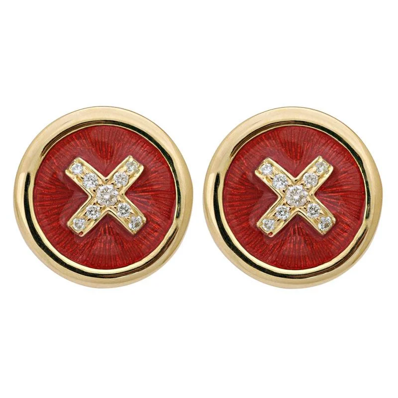 Ladies earrings enduring elegance -Earrings-Diamond (Enamel)  (9KM)