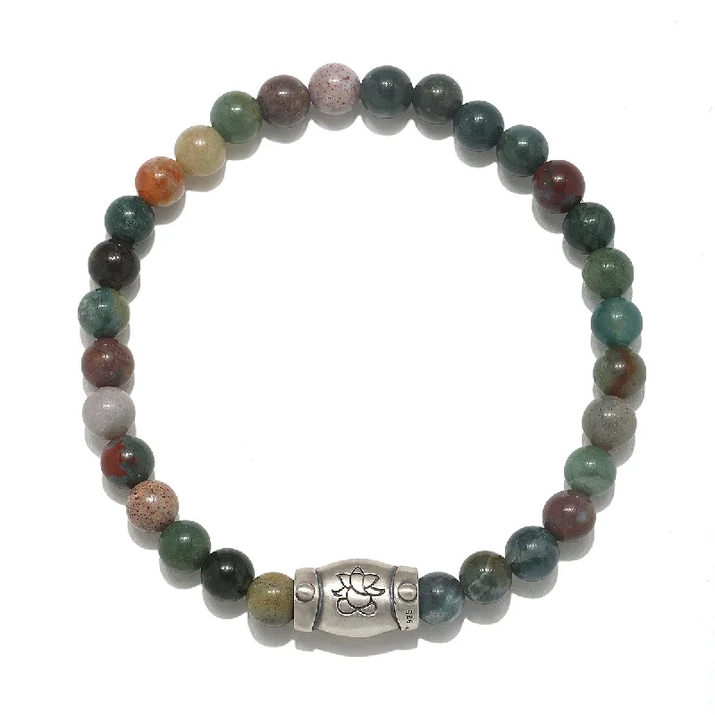 ladies-moon-diamond-bracelets-Coming Into Focus Men's Fancy Jasper Bracelet