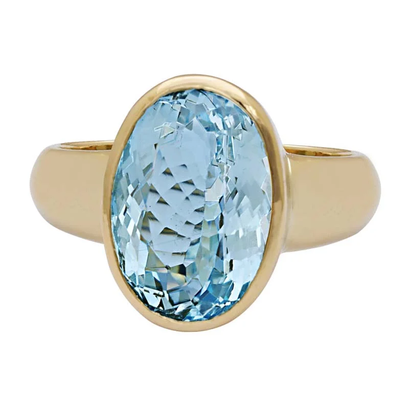 Ladies rings slim charm -Ring-aquamarine (530D)