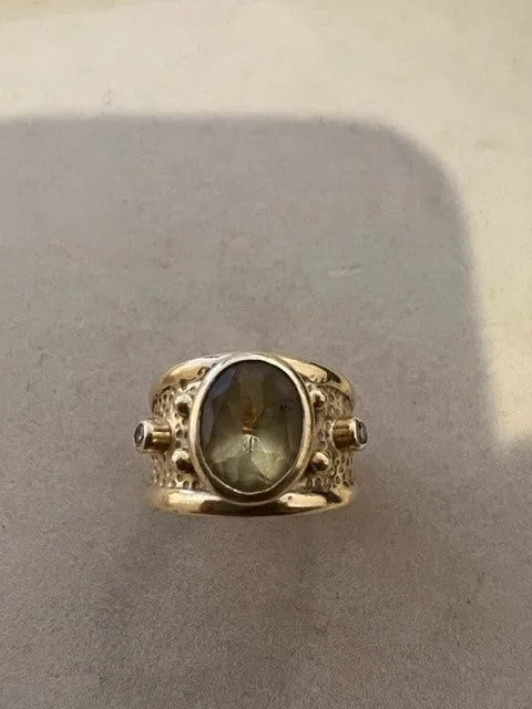 Ladies rings for maker vibes -Repair - Ring - Lemon Quartz and Diamond (2048Q)