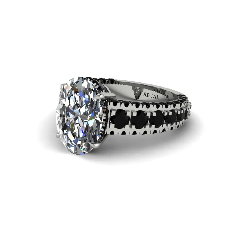 Ladies engagement rings twisted brilliance -4ct Oval Cut Diamond Pave Engagement Ring - Selah No. 33