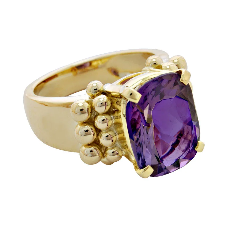 Ladies rings for lens crafters -Ring-Amethyst