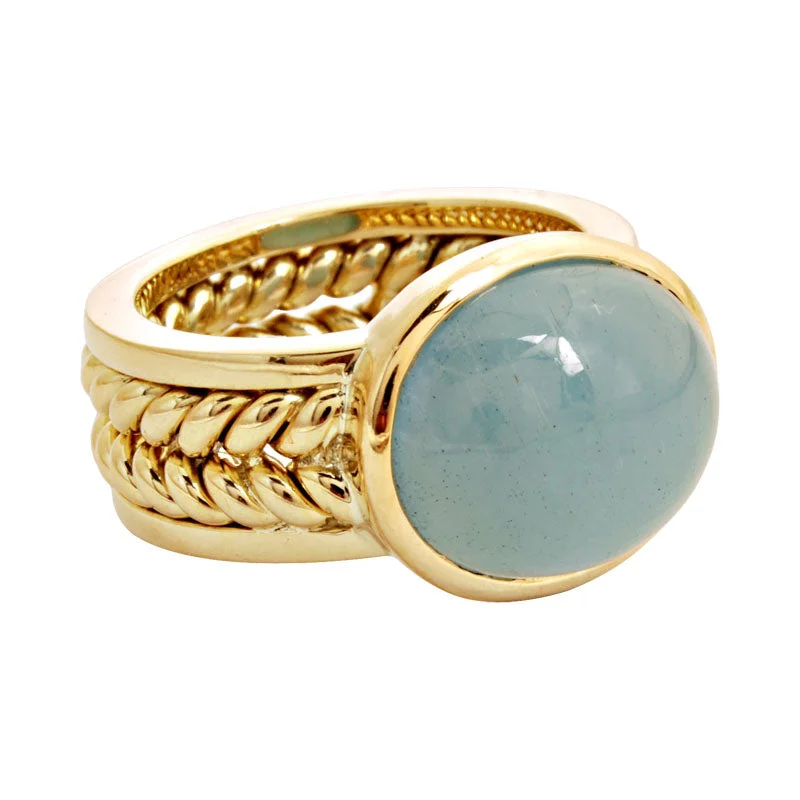 Ladies rings vintage elegance -Ring-Aquamarine