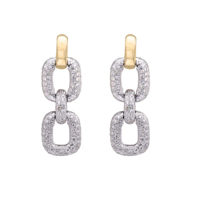 Ladies earrings with trail studs -Earrings- Diamond