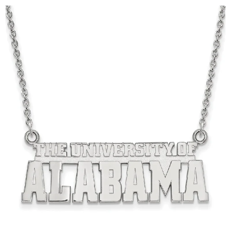 ladies-handmade-silver-necklaces-14k White Gold U. of Alabama Small Necklace