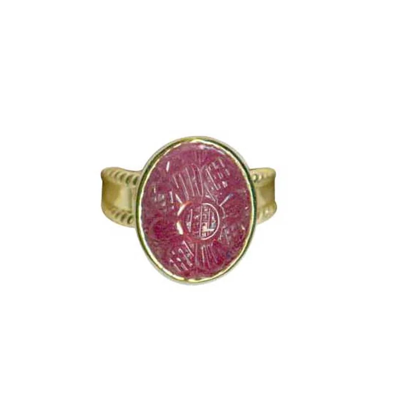 Ladies rings personalized engravings -Ring- Rubellite  (1870E)