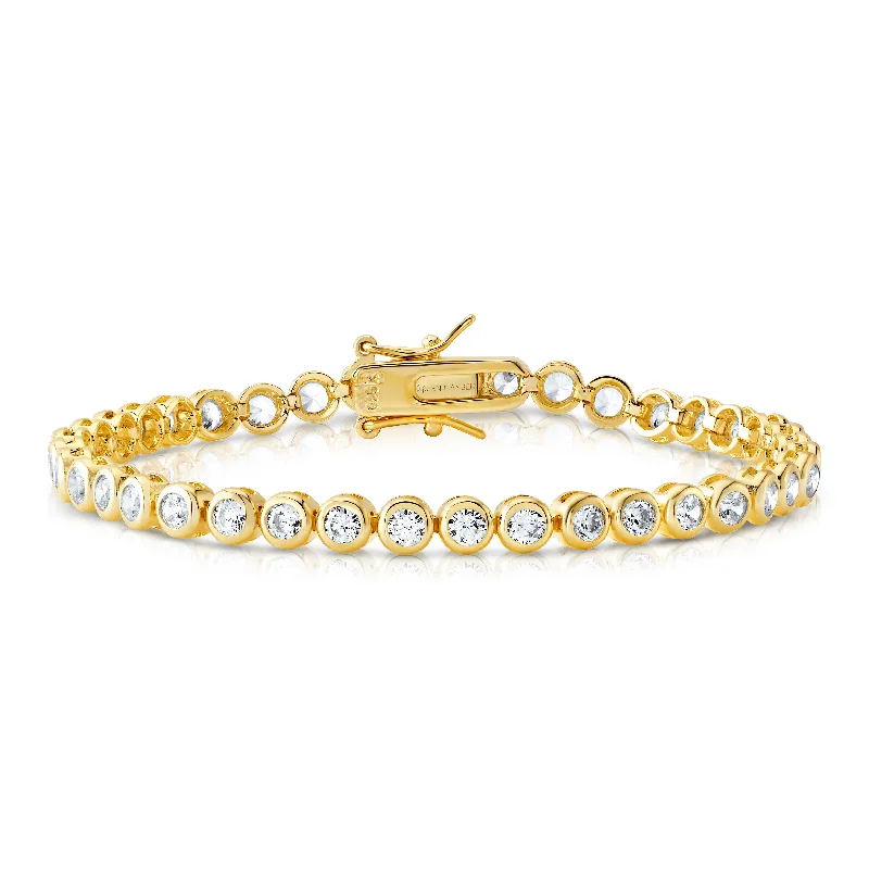 ladies-gold-moon-bracelets-BEZEL TENNIS BRACELET, GOLD