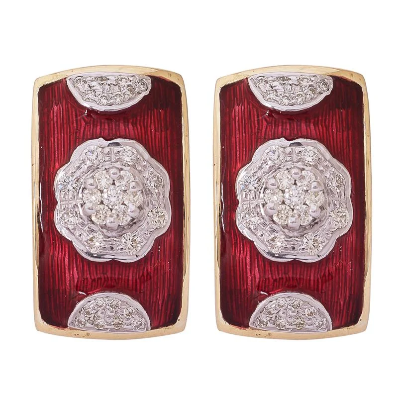 Ladies earrings for wild escapes -Earrings- Diamond (Enamel)  (41GM)