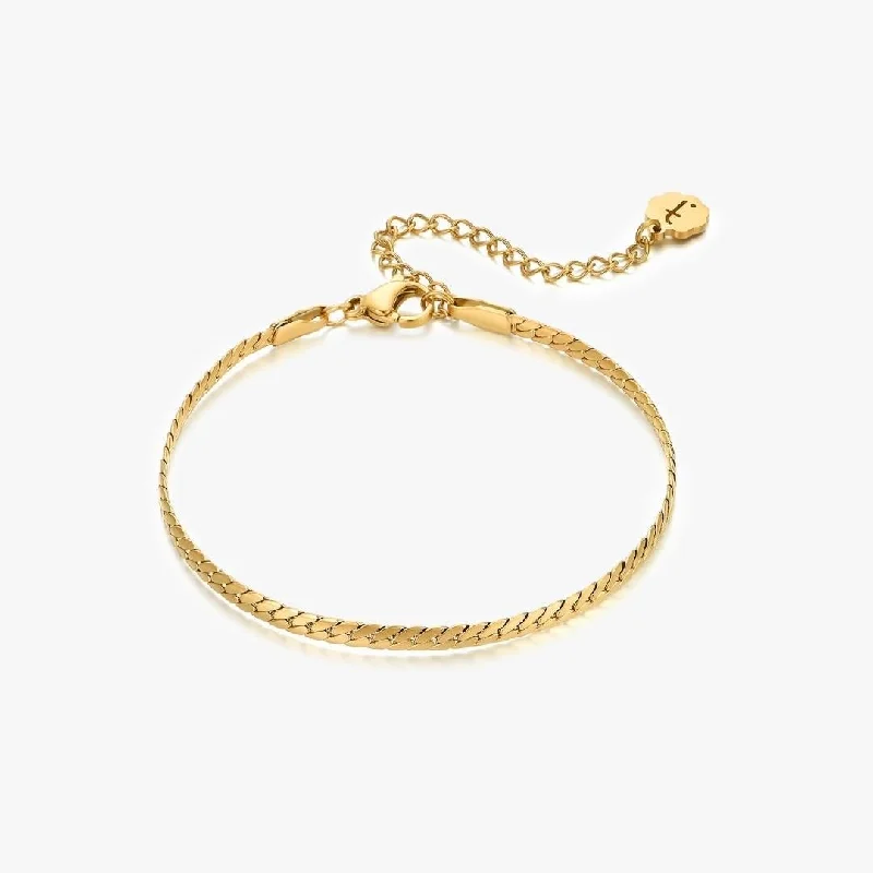 ladies-statement-gold-bracelets-Alexis Chain Bracelet in Gold