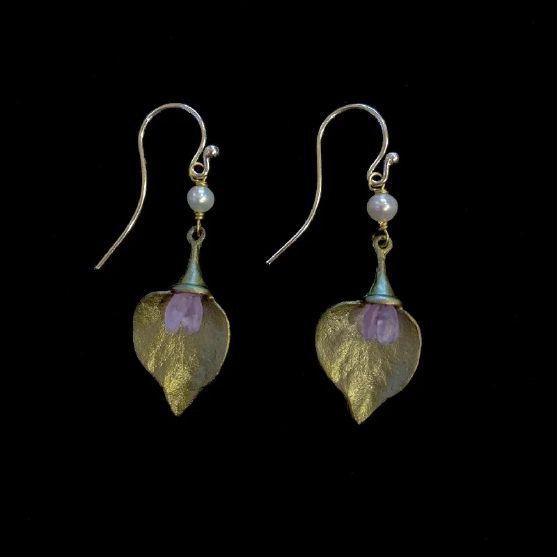 Ladies earrings for ocean vibes -Lilac Earrings - Pearl Wire