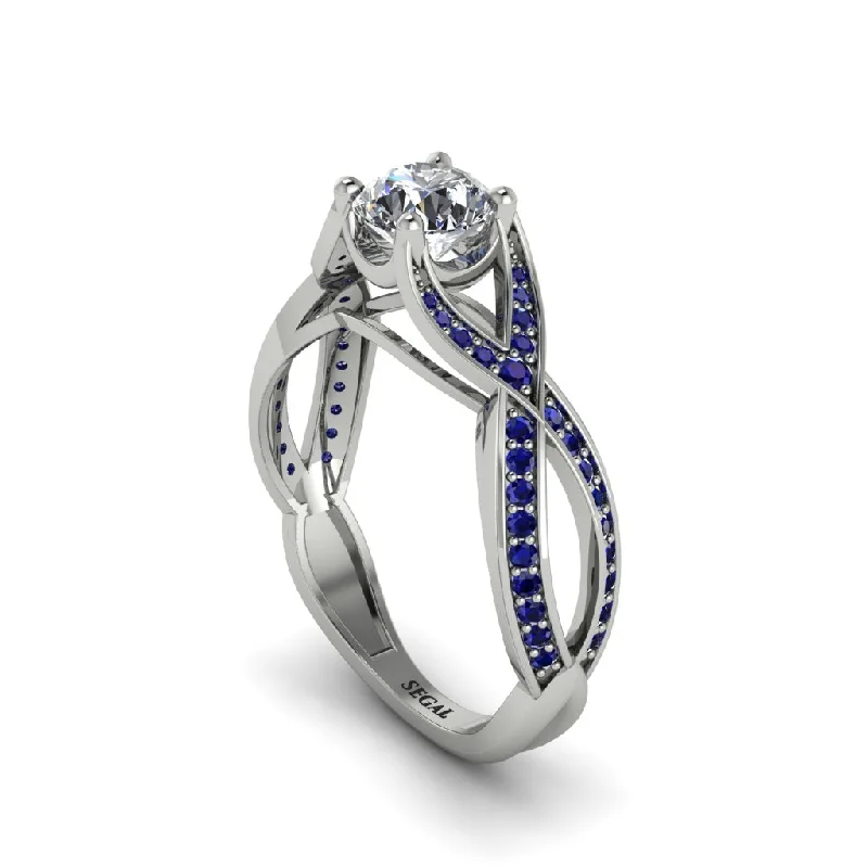 Ladies engagement rings platinum radiance -Diamond Eternal Twist Engagement Ring - Maisie No. 63