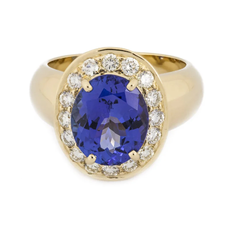 Ladies rings artsy charm -Ring - Tanzanite And Diamond