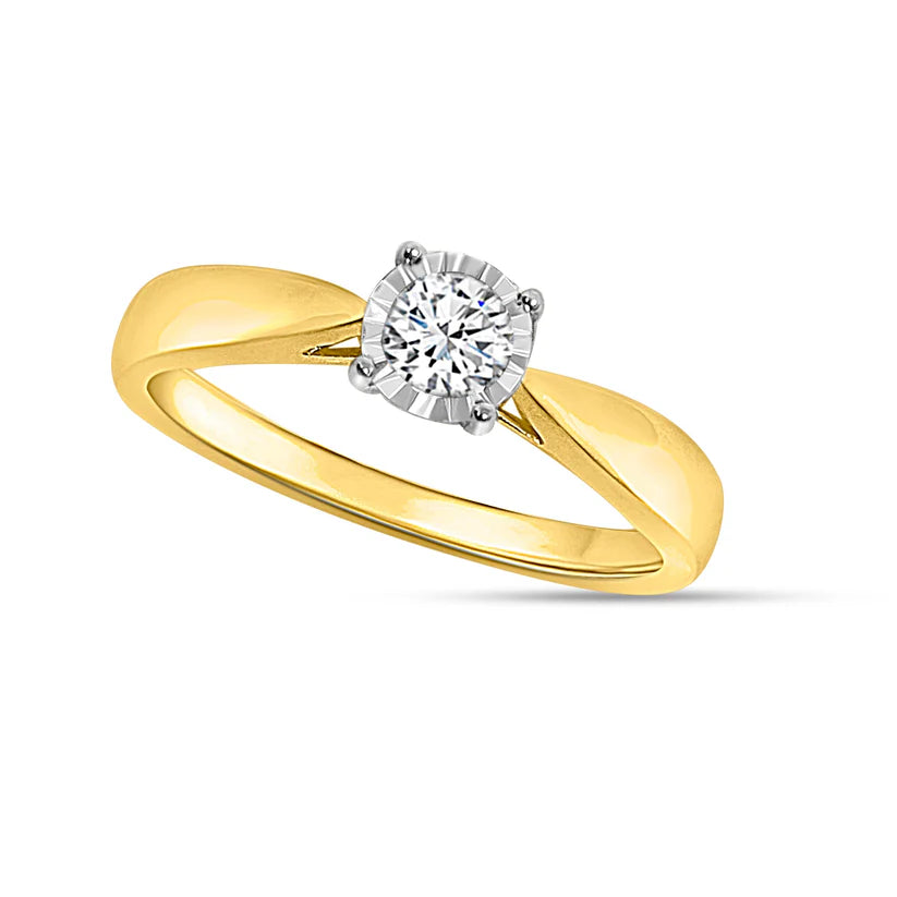 Ladies engagement rings with zirconia brilliance -Diamond Engagement Ring (14K)