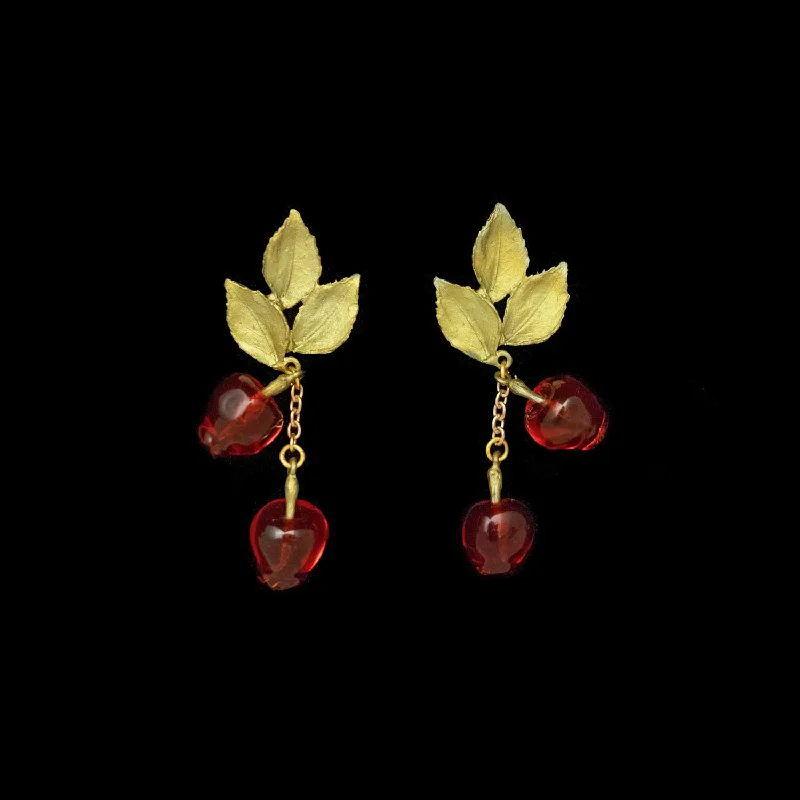 Ladies earrings for 18th celebrations -Delicious Apple Earrings - Drop Post