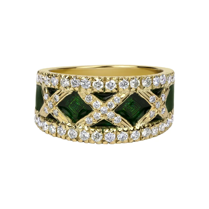 Ladies rings retro charm -Ring - Diamond (enamel)