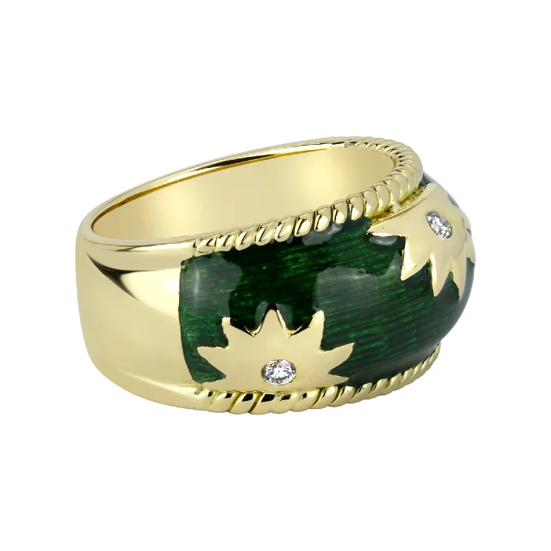 Ladies rings with scale designs -Ring - Diamond (enamel) (1630K)