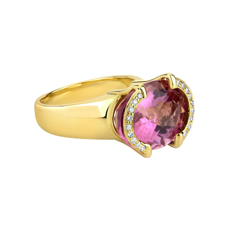 Ladies rings for luxe nights -Ring- Rubellite And Diamond (1098K)