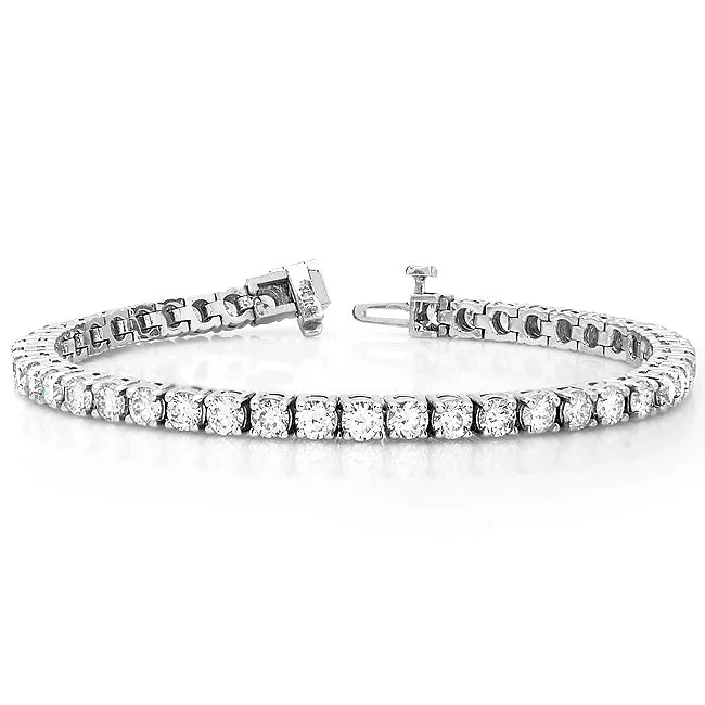 ladies-party-wrap-bracelets-White Gold 5CTW Diamond Tennis Bracelet