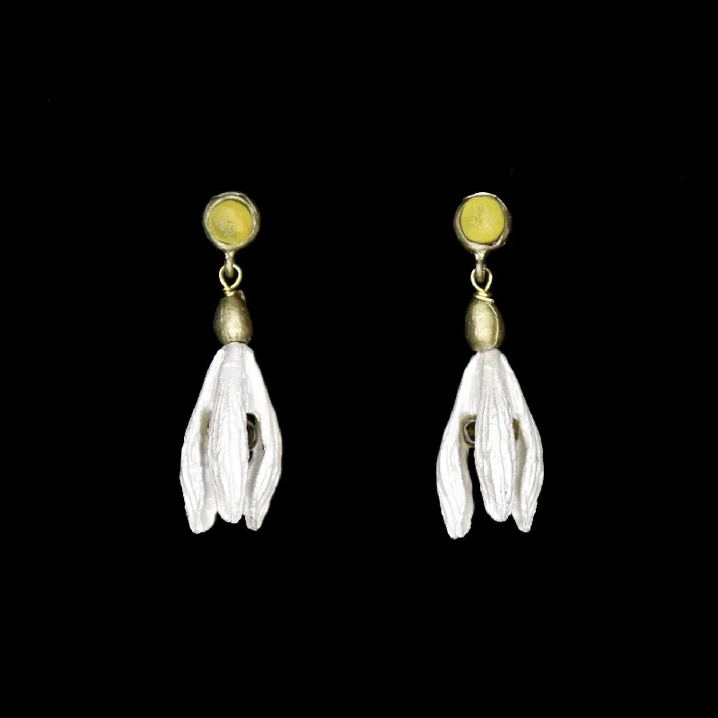 Ladies earrings artsy elegance -Snowdrops Earrings - Post